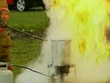 Firefighters Demonstrate Turkey Fryer Danger