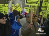 Demonstrators Outside Israeli Embassy Protest Gaza Violence