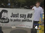 Demonstrators Protest Metro Searches