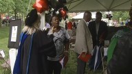 Mom Accepts Son's Diploma