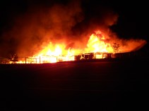 Barn Fire at the Tracks