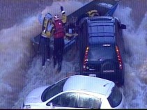 'Wall of Water' Traps Motorists on Maryland Road