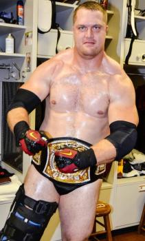 Carriker Loses Bet, Dresses Like Wrestler