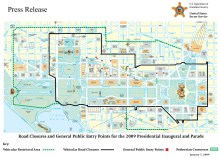 View Inauguration Road Closure Map