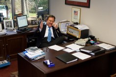 "Thou Shalt Not Whine" in Russert's Office