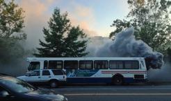 Huge Plumes of Smoke Funnel Out of Metrobus