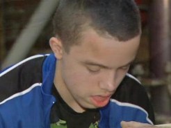 Outgoing, Young Builder Gets Woodworking Lesson