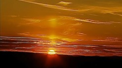 Sun Sets Behind the Mountains in Maryland