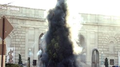 Pyrotechnic Christmas Tree Lighting Outside Freer Gallery