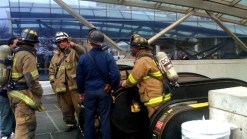 Piece From Metro Train Falls Onto Third Rail