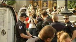 Mayor Gray Arrested at Budget Protest