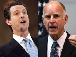 Newsom Pushes Brown to Debate