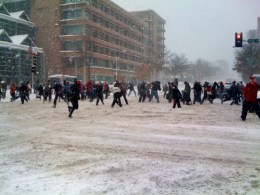 Cop Behind Desk After Waving Gun at Snowball Fight