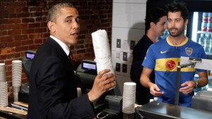 Obama Drops in at Taylor Gourmet