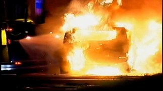 Fire Engulfs Hummer on Beltway