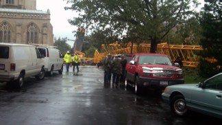 Raw Video: National Cathedral Crane Collapse