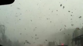 Tornado Twirls Up I-95 in NoVa