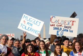 The Rally for Sanity, Fear and Funny Signs