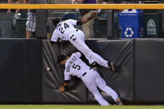 Rockies Outfielders Crash, Burn