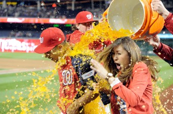 New Nats Reporter Doused by Gatorade