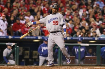 Manny Showers During Dramatic Ninth