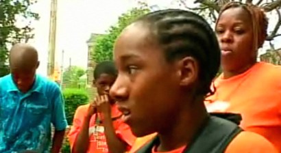 Dymire Baylor says he overheard a woman ask, "What are all these black kids doing?" when he and his freinds showed up.