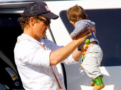 Matthew McConaughey said his son eats like Kobayashi. Matthew McConaughey said his son eats like Kobayashi.