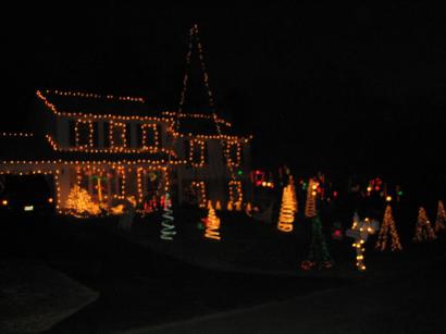 The Gloeckler's Christmas Lights on DuBarry Lane, Brookeville, MD