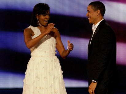 Michelle Obama's ball gown makes museum debut 