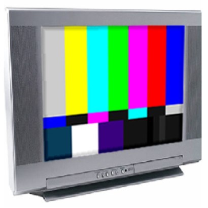 TV set with test bars