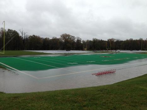 Sandy Floods Redskins Park Practice Fields