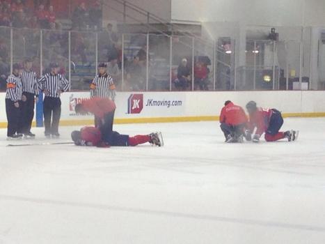 Ovechkin, Johansson Collide During Capitals Scrimmage