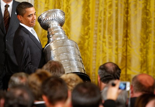Caps Take Hockey To White House Lawn