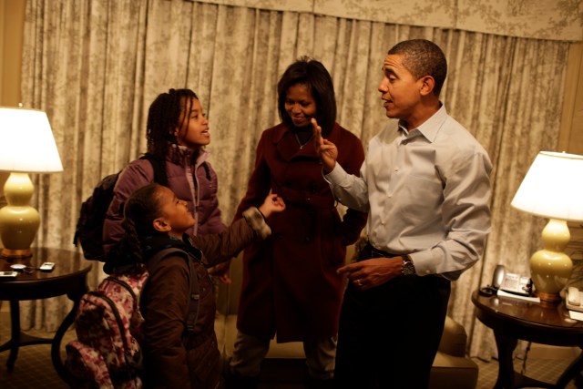 Obama Children Head to School