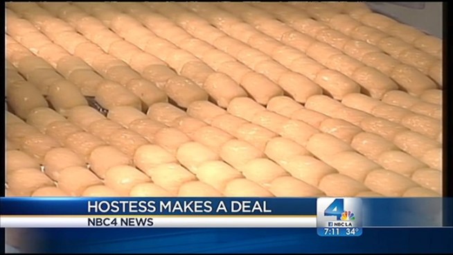 Hostess Brands, the struggling baking giant that makes Wonder Bread and Twinkies, has sold some of its operations to another bakery. That means some of the Texas-based company's breads - including Wonder Bread - will survive Hostess' bankruptcy. Twinkies, the company says, may be close behind. This video is from 