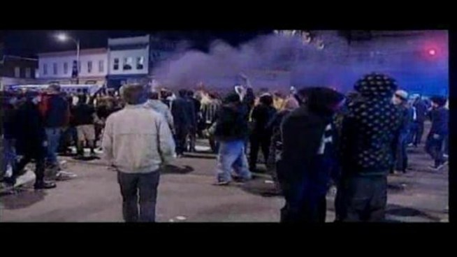 Some VCU fans marked the team's Final Four loss by burning furniture and tipping trash cans.