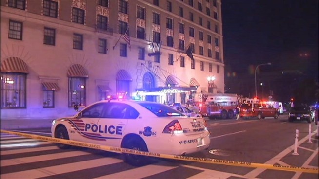 A woman falls to her death at the W Hotel in Washington.
