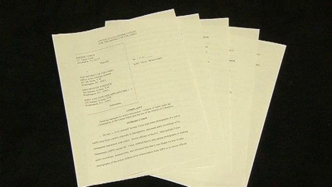 The ACLU is suing the District government because of the alleged actions of several police officers.