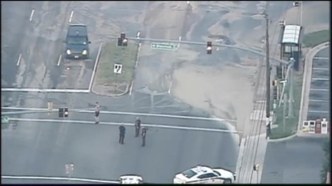 A 16-inch water main broke in Montgomery County, Md., Wednesday morning.