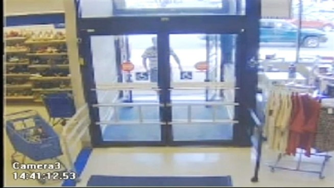 Surveillance video shows the suspected serial butt slasher entering Marshall's at the Greenbriar Shopping Center on June 20.