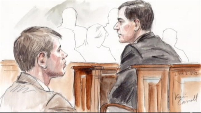 The prosecution rested and the defense began presenting its case in the murder trial of George Huguely 5, accused of killing his ex-girlfriend while both were lacrosse players at the University of Virginia in 2010. (Courtroom sketches by Art Lien.)