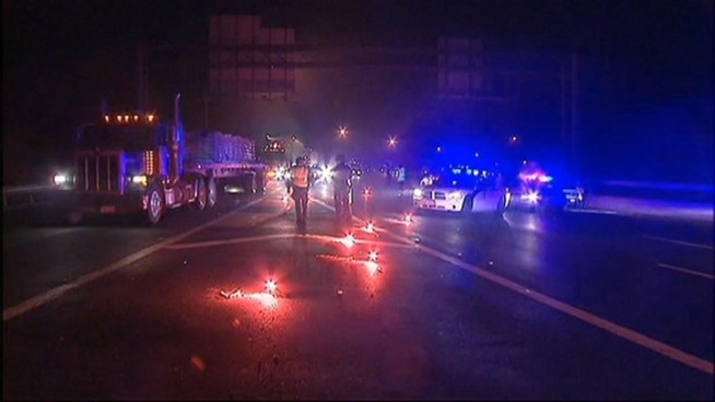 A tractor trailer and a car collided at 3 a.m. Friday, killing one.  Tracee Wilkins update just before 7 a.m.
