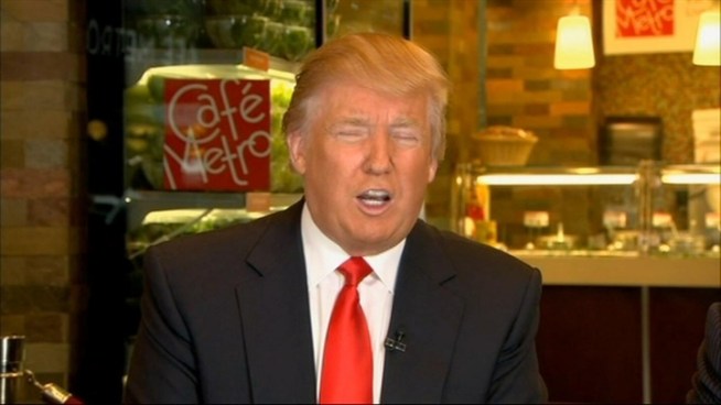 Donald Trump sketches out his development plans for the Old Post Office building.