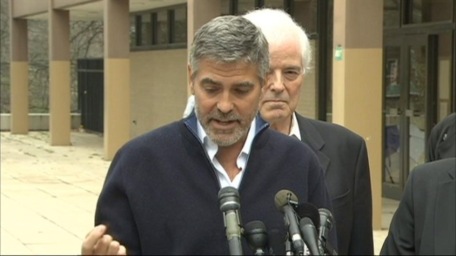 George Clooney, his father and several others spent about three hours in custody Friday following their arrest at a protest at the Embassy of Sudan. News4's Tom Sherwood reports.