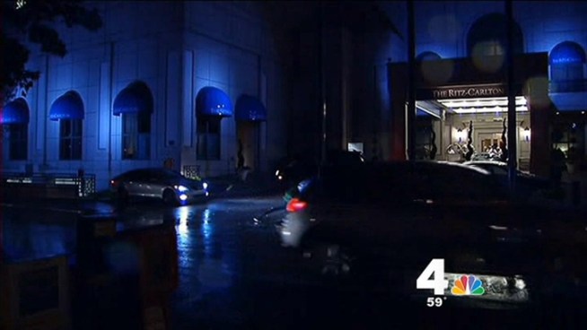 According to authorities, Andrew Dziuk walked into the Ritz with two .45-caliber handguns on his belt on Wednesday. News4's Shomari Stone has the details.