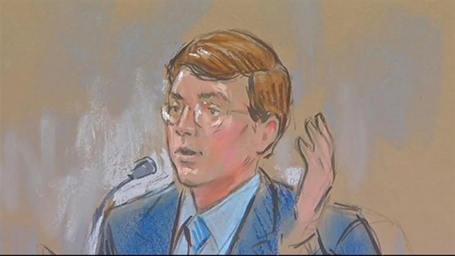 (Courtroom sketches by William Hennessy.)