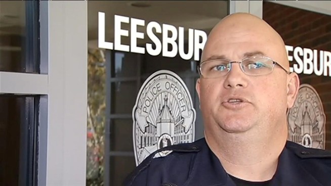 A Leesburg family awoke to find a political sign in their front yard in flames.