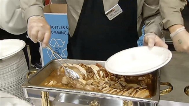 Thousands of needy D.C. residents ate a Thanksgiving feast at the 13th Annual Safeway Feast of Sharing. News4's Tom Sherwood reports.