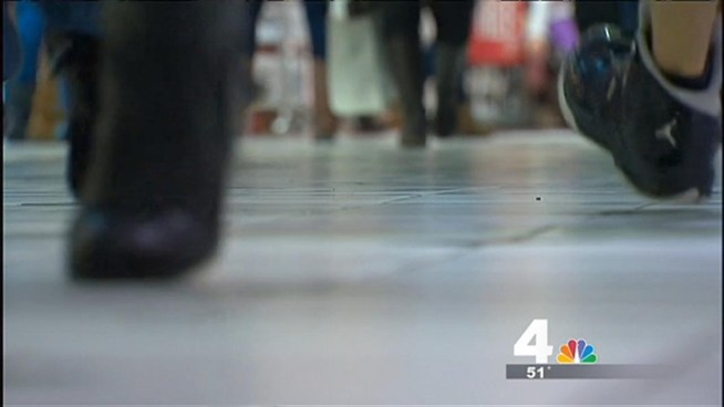 Erika Gonzalez reports from Pentagon City, where many got an early jump on their holiday shopping.