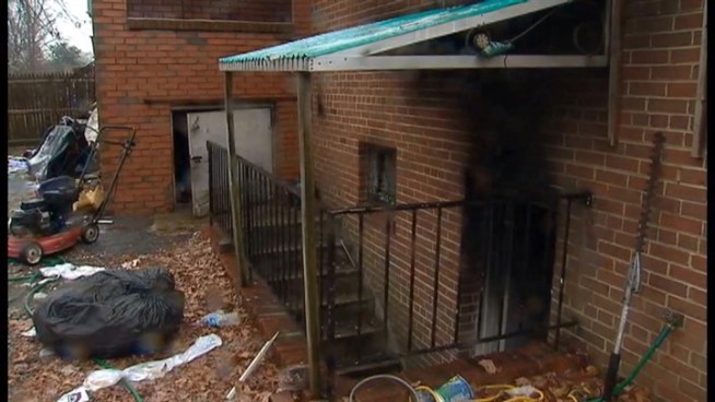 Three firefighters suffered minor burns during an intense fire.